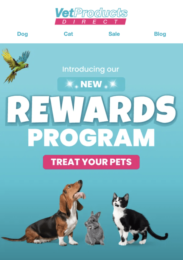 Pet Products Direct Rewards Email